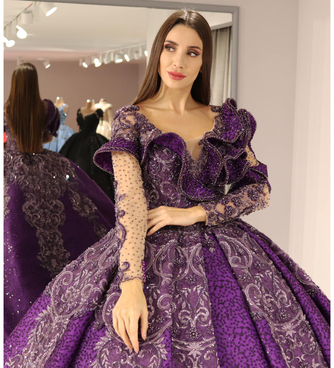 Yuvarlak Yaka Uzun Kollu Nişanlık Yuvarlak Yaka Uzun Kollu Nişanlık