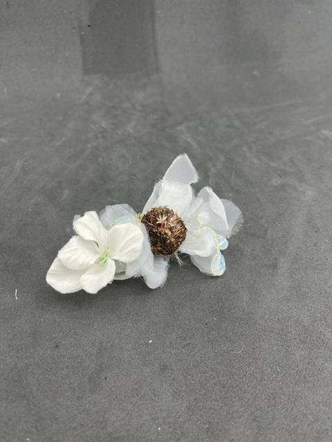 Beyaz Kahve Detaylı Nişan Kına Gelin Saç Tokası