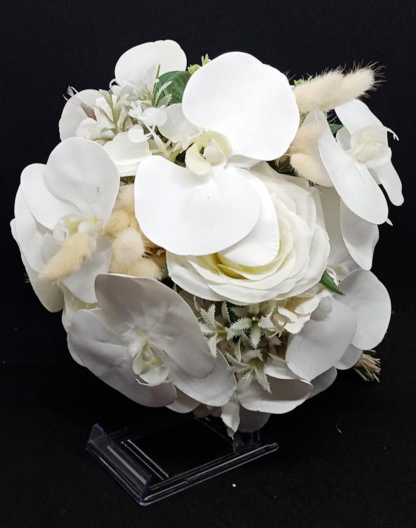 Beyaz Orkide Gelin Buketi 