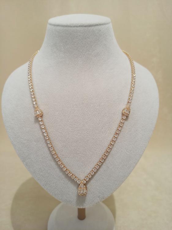 Damla Baget Model Gold Renk Takı Seti 