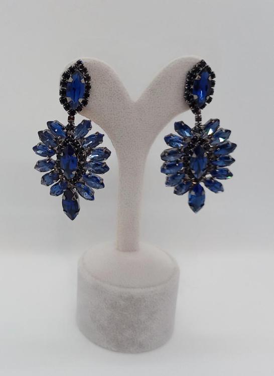 Gece Mavisinden Oluşan Taşlı Gelin Küpesi