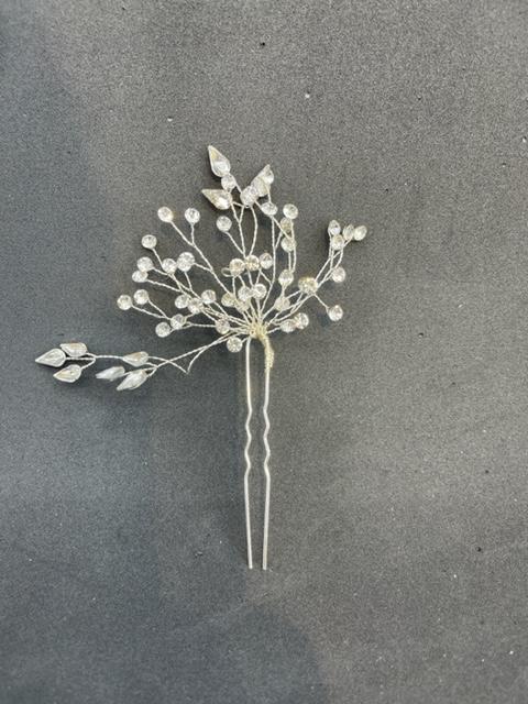 Kristal Taş Detaylı Nişan Kına Gelin Saç Tokası