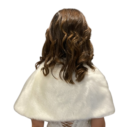 Kristal Taşlı Broşa Sahip Gelin Etol Kürk Bolero