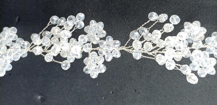 Kristal Toplarla Süslenmiş Gelin Tacı 