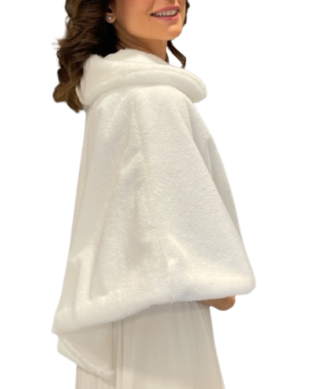 Pelerin Düğünlük Model 2 - Beyaz Gelin Kürk Etol Bolero 