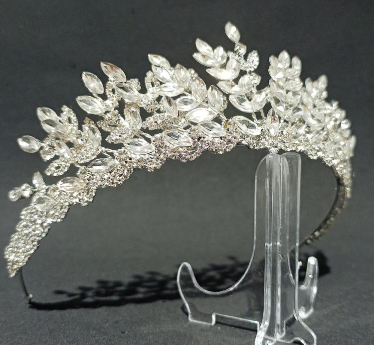 Yaprak Görünümlü Zarif Prenses Gelin Tacı