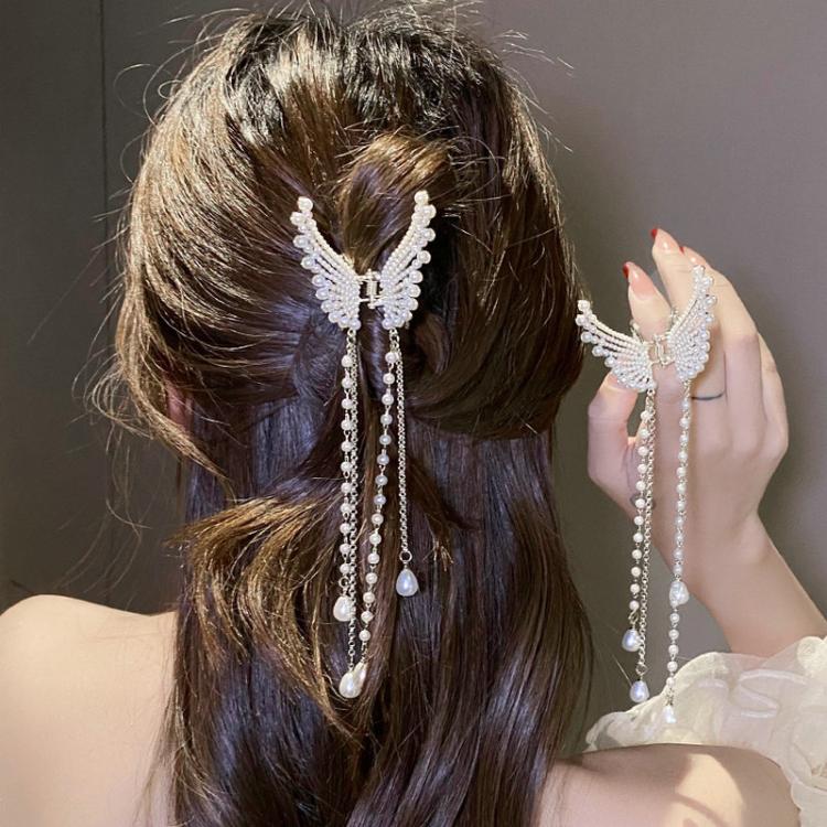 Zarif İncili Gold Kelebek Toka 