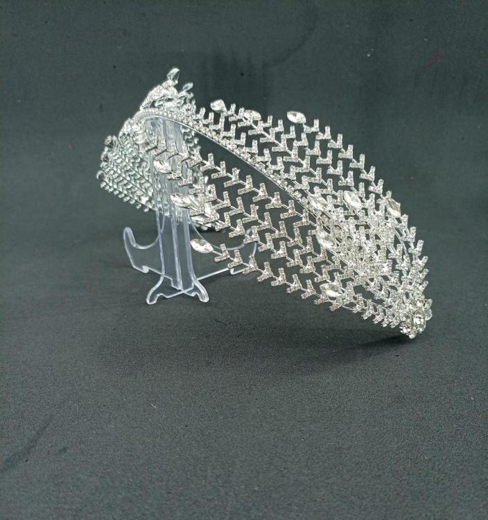 Zirkon Taşlı Şık Helenistik Gelin Tacı