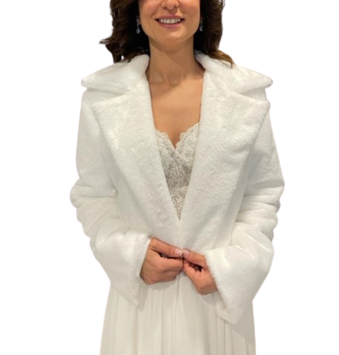 Ceket Düğünlük Model 4 - Beyaz Gelin Kürk Etol Bolero